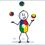 Mascotte AEC DISC qui jongle